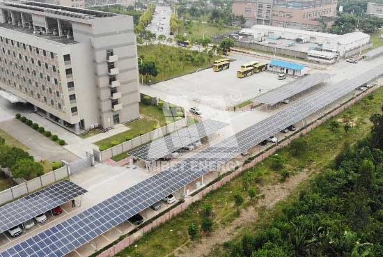 YABO鸭脖光伏车棚项目案例